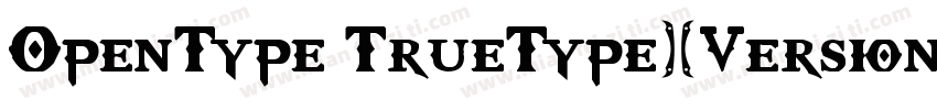 OpenType TrueType)(Version700字体转换